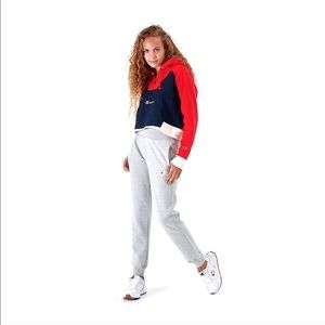 Champion Cropped Reverse Weave Half Zip Hoodie